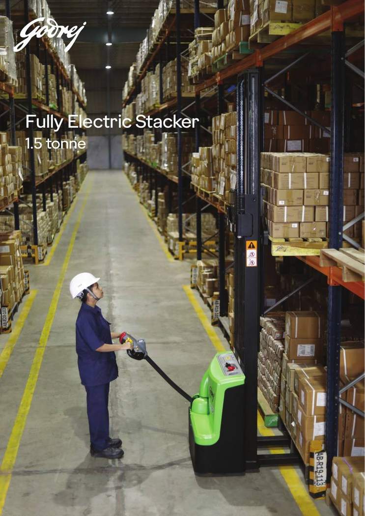 Fully Electric Stacker 1.5 Ton brochure page 1