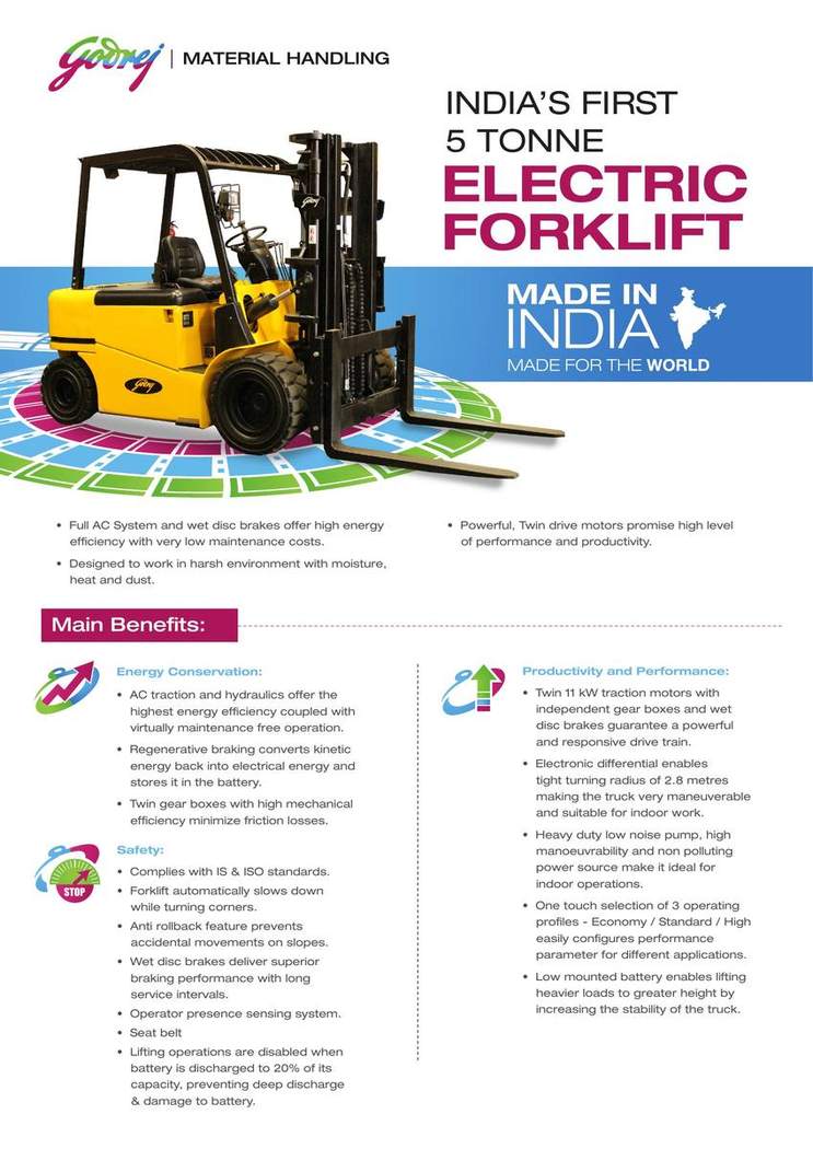Bravo Electric 5 Ton brochure page 1