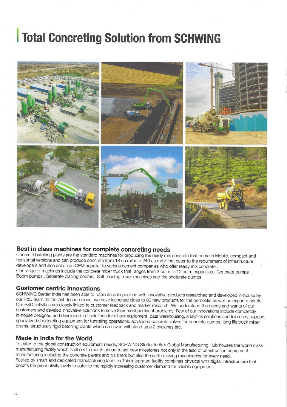 Concrete Pump brochure page 10