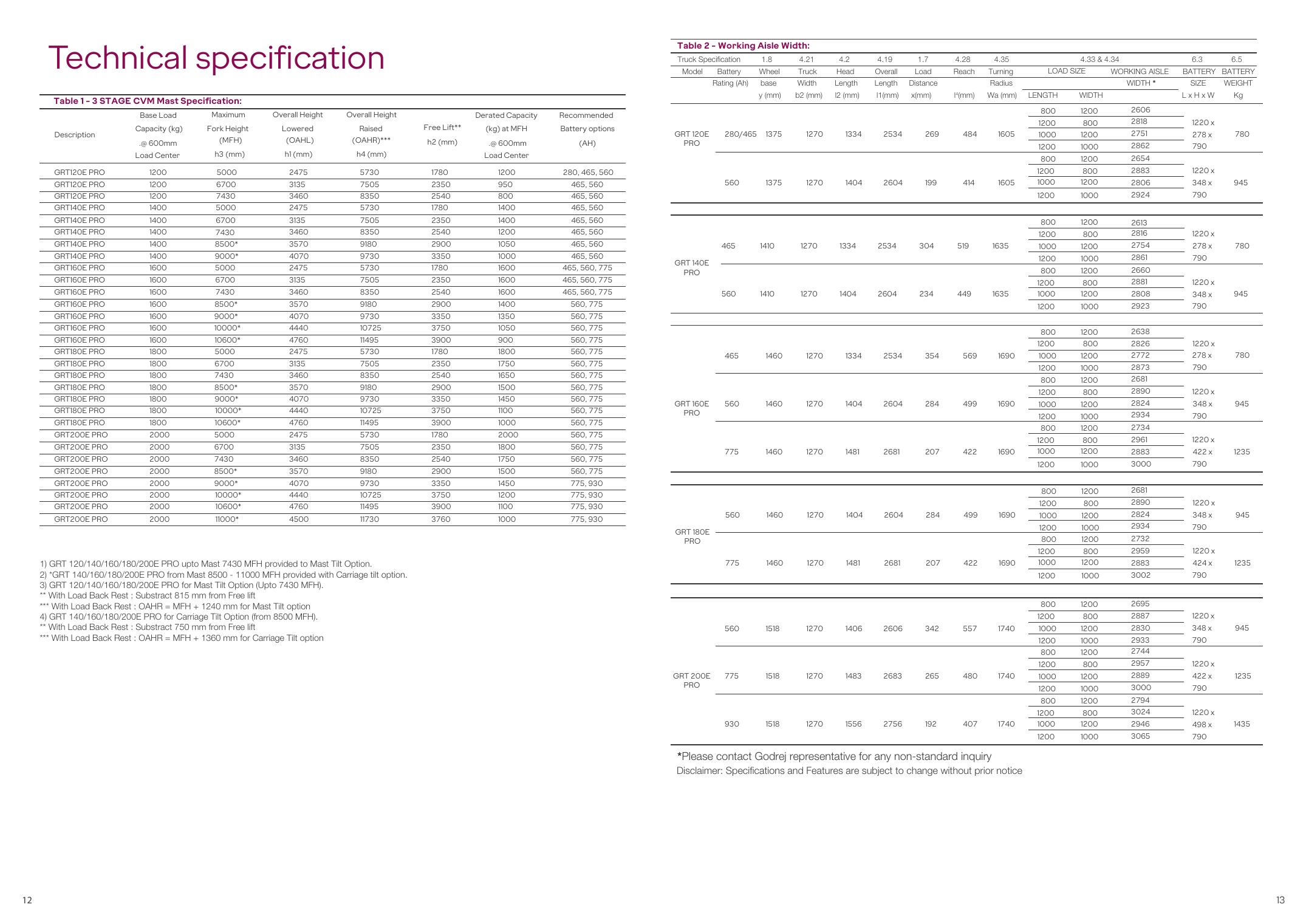 Pro Series Reach Truck brochure page 7