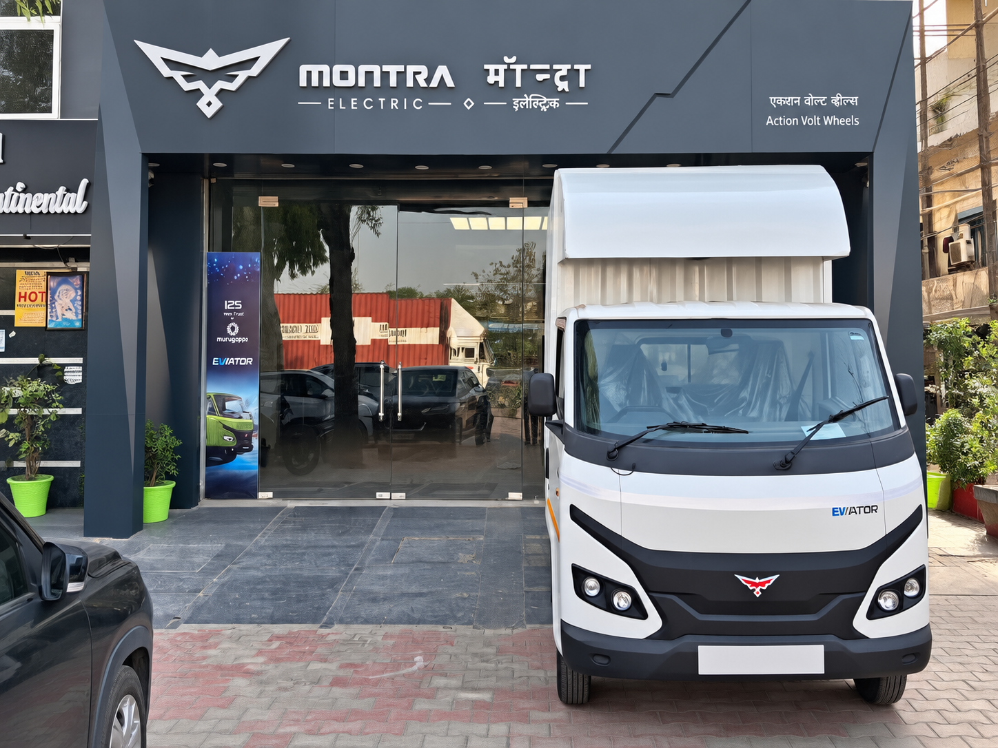 Action Volt Wheels Montra Electric showroom exterior